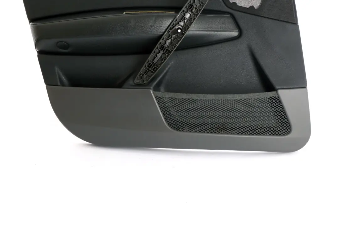Front Left N/S Door Card Lining Trim Leather Black Grey to BMW X3 Series E83 with Part number 3412937 BMW X3 Series E83 Front Left N/S Door Card Lining Trim Leather Black Grey - SKU 3412937 - Part number 3412937