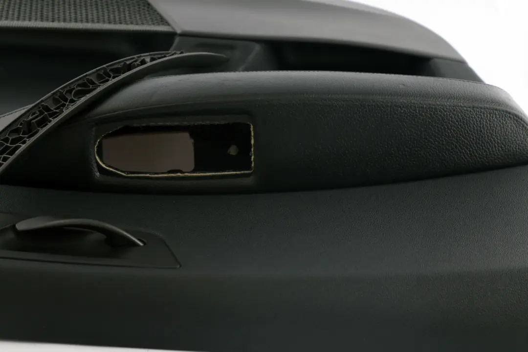 Front Left N/S Door Card Lining Trim Leather Black Grey to BMW X3 Series E83 with Part number 3412937 BMW X3 Series E83 Front Left N/S Door Card Lining Trim Leather Black Grey - SKU 3412937 - Part number 3412937