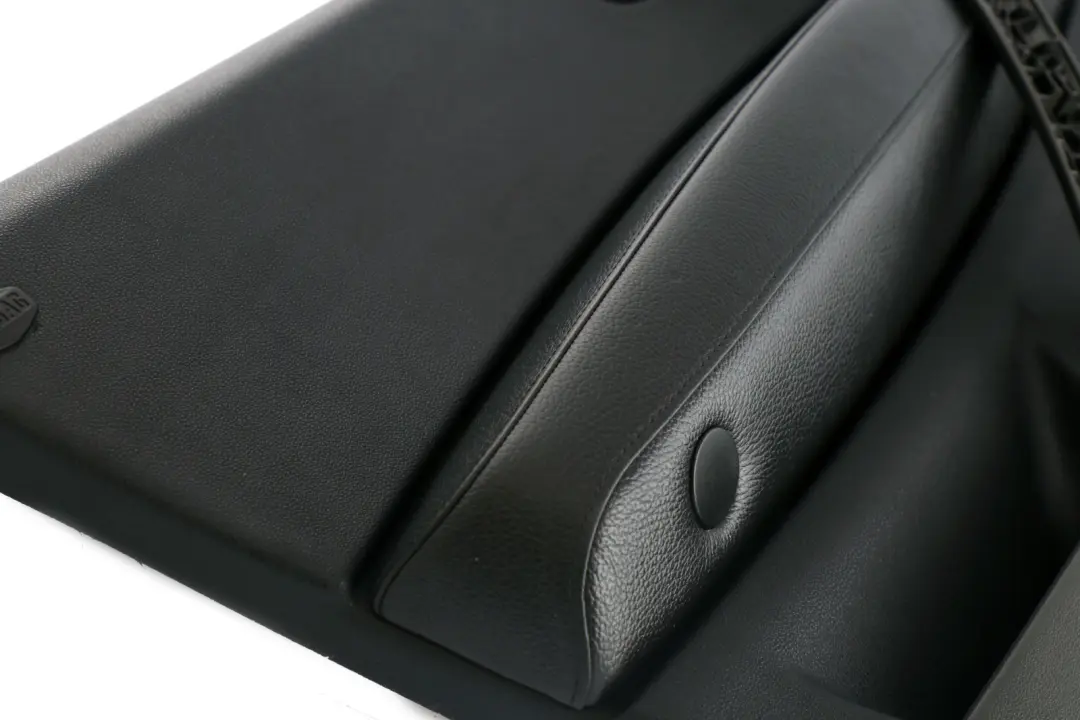 Front Left N/S Door Card Lining Trim Leather Black Grey to BMW X3 Series E83 with Part number 3412937 BMW X3 Series E83 Front Left N/S Door Card Lining Trim Leather Black Grey - SKU 3412937 - Part number 3412937
