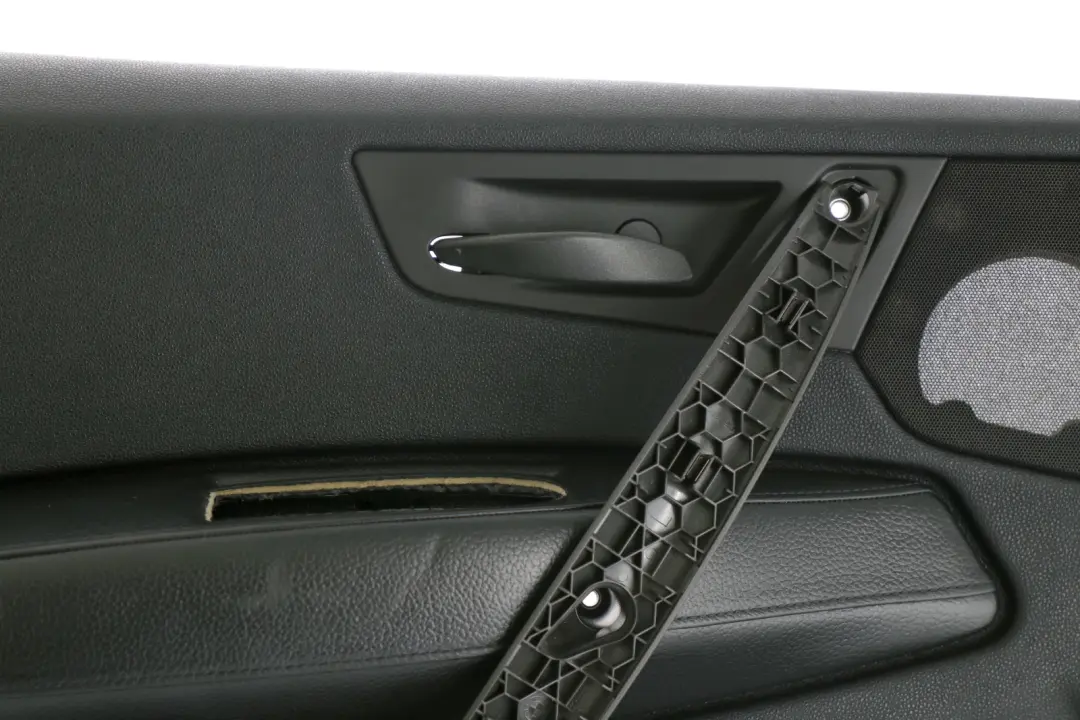 Front Left N/S Door Card Lining Trim Leather Black Grey to BMW X3 Series E83 with Part number 3412937 BMW X3 Series E83 Front Left N/S Door Card Lining Trim Leather Black Grey - SKU 3412937 - Part number 3412937