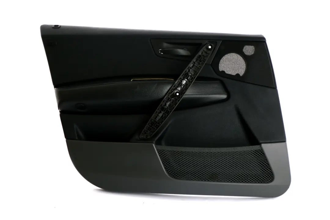 Front Left N/S Door Card Lining Trim Leather Black Grey to BMW X3 Series E83 with Part number 3412937 BMW X3 Series E83 Front Left N/S Door Card Lining Trim Leather Black Grey - SKU 3412937 - Part number 3412937