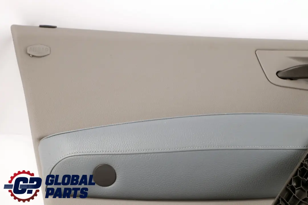 Front Left N/S Door Card Lining Leather Graublau Grey Blue to BMW X3 Series E83 with Part number 3412941 BMW X3 Series E83 Front Left N/S Door Card Lining Leather Graublau Grey Blue - SKU 3412941 - Part number 3412941