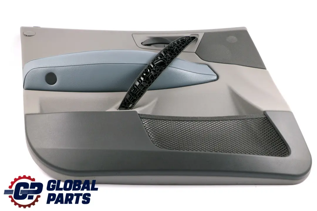 Front Left N/S Door Card Lining Leather Graublau Grey Blue to BMW X3 Series E83 with Part number 3412941 BMW X3 Series E83 Front Left N/S Door Card Lining Leather Graublau Grey Blue - SKU 3412941 - Part number 3412941
