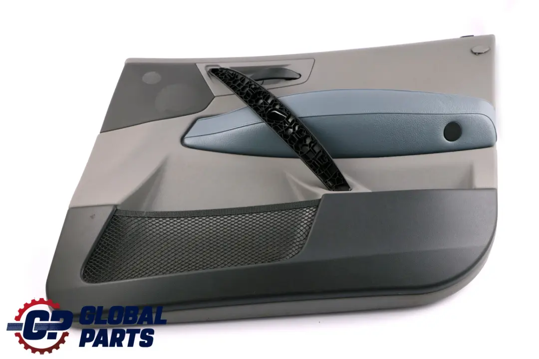 Front Right O/S Door Card Lining Leather Graublau Grey Blue to BMW X3 Series E83 with Part number 3412942 BMW X3 Series E83 Front Right O/S Door Card Lining Leather Graublau Grey Blue - SKU 3412942 - Part number 3412942
