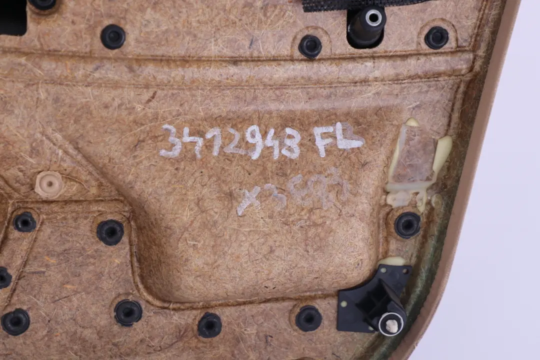 Front Left N/S Door Card Lining Leather Sandbeige Hell Beige to BMW X3 Series E83 with Part number 3412943 BMW X3 Series E83 Front Left N/S Door Card Lining Leather Sandbeige Hell Beige - SKU 3412943 - Part number 3412943