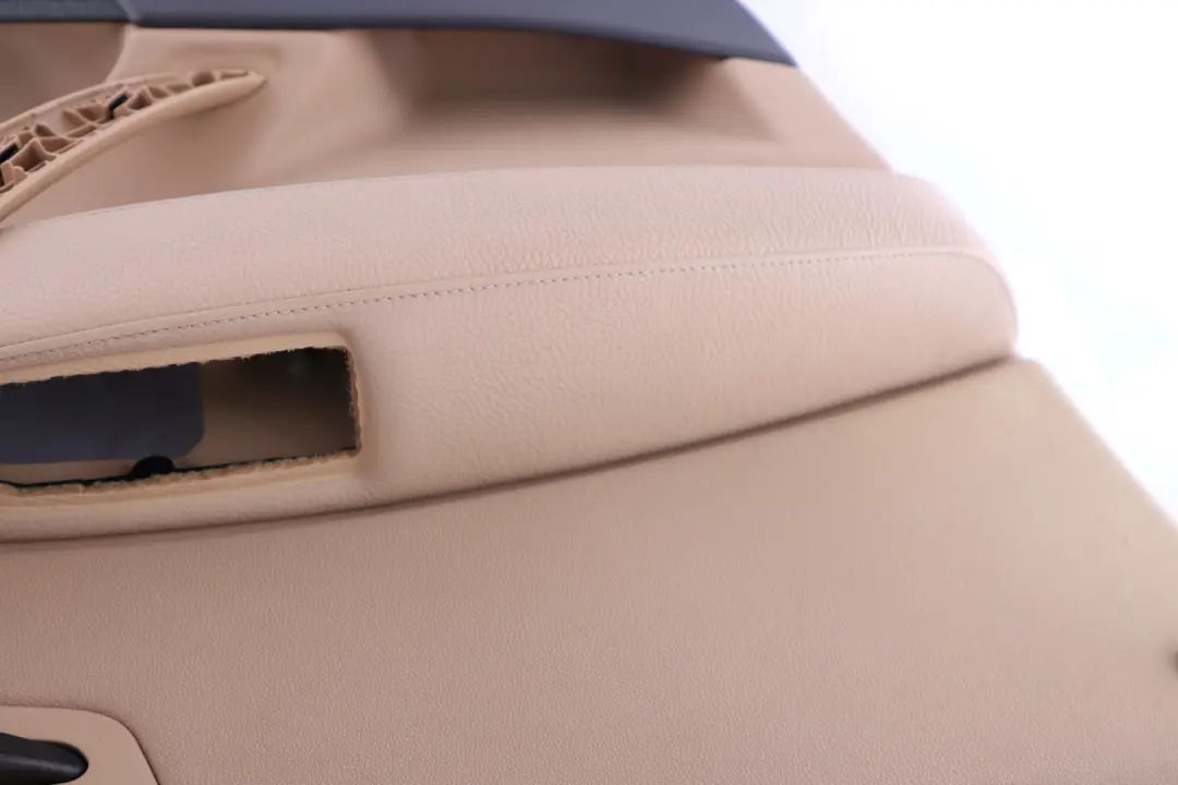 Front Left N/S Door Card Lining Leather Sandbeige Hell Beige to BMW X3 Series E83 with Part number 3412943 BMW X3 Series E83 Front Left N/S Door Card Lining Leather Sandbeige Hell Beige - SKU 3412943 - Part number 3412943