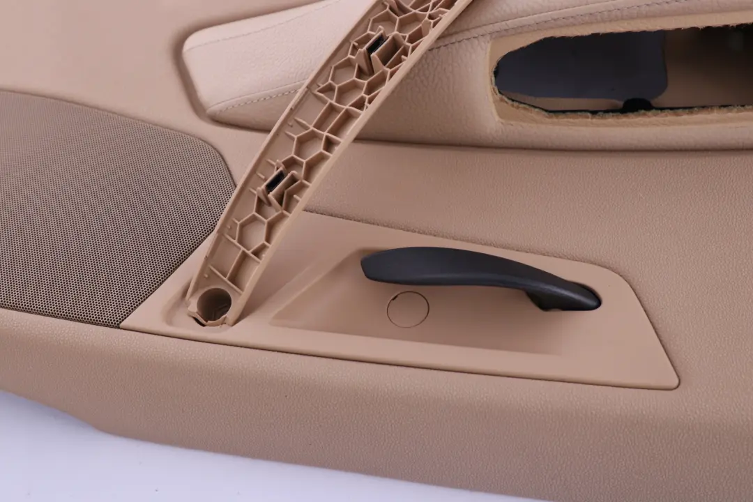 Front Left N/S Door Card Lining Leather Sandbeige Hell Beige to BMW X3 Series E83 with Part number 3412943 BMW X3 Series E83 Front Left N/S Door Card Lining Leather Sandbeige Hell Beige - SKU 3412943 - Part number 3412943