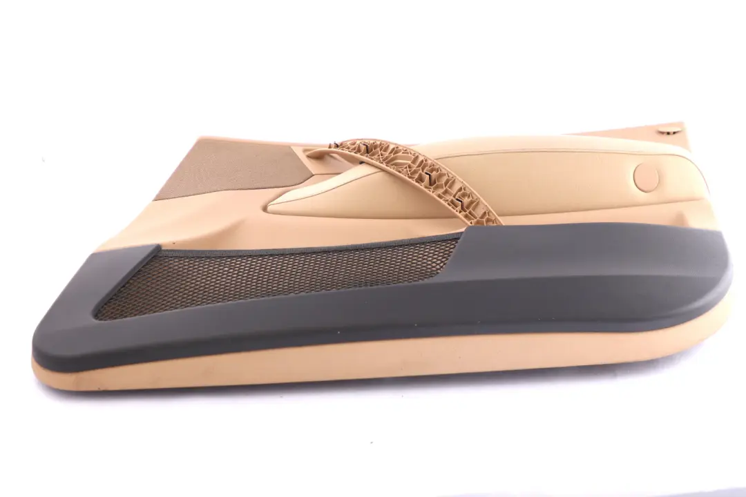 Front Right O/S Door Card Lining Leather Sandbeige Hell Beige to BMW X3 Series E83 with Part number 3412944 BMW X3 Series E83 Front Right O/S Door Card Lining Leather Sandbeige Hell Beige - SKU 3412944 - Part number 3412944