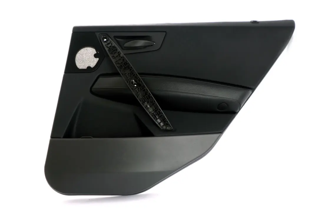 Rivestimento scheda porta posteriore destra Pelle Nero Grigio per BMW X3 E83 con numero di parte 3412990 BMW X3 E83 Rivestimento scheda porta posteriore destra Pelle Nero Grigio - SKU 3412990 - Numero di parte 3412990