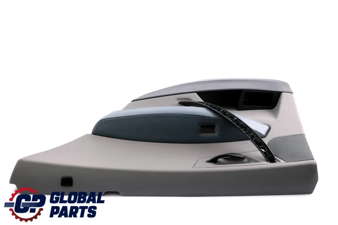 Right O/S Door Card Lining Leather Graublau Grey Blue to BMW X3 Series E83 Rear with Part number 3412942 BMW X3 Series E83 Rear Right O/S Door Card Lining Leather Graublau Grey Blue - SKU 3412994 - Part number 3412942