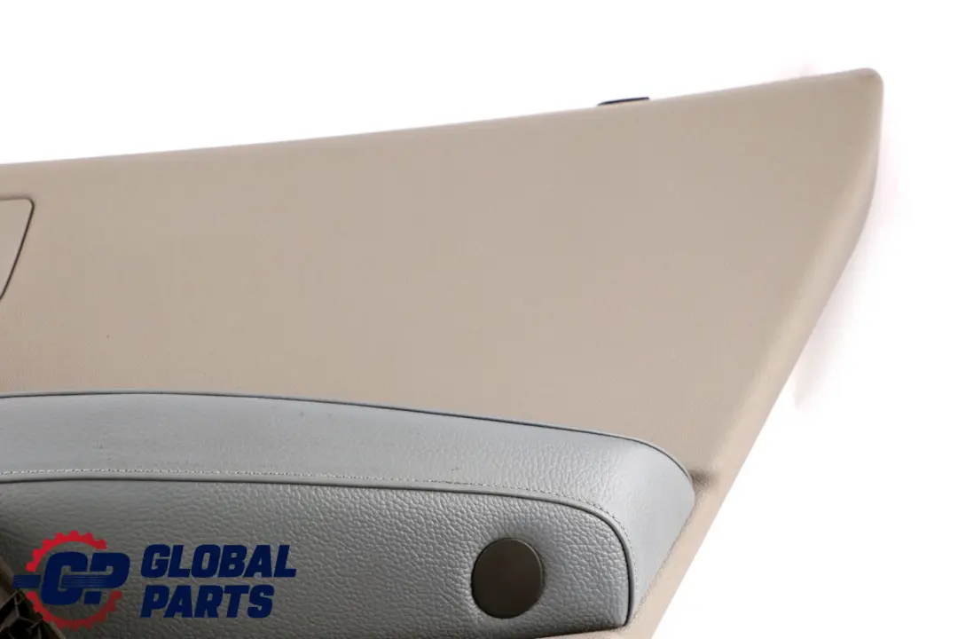 Right O/S Door Card Lining Leather Graublau Grey Blue to BMW X3 Series E83 Rear with Part number 3412942 BMW X3 Series E83 Rear Right O/S Door Card Lining Leather Graublau Grey Blue - SKU 3412994 - Part number 3412942