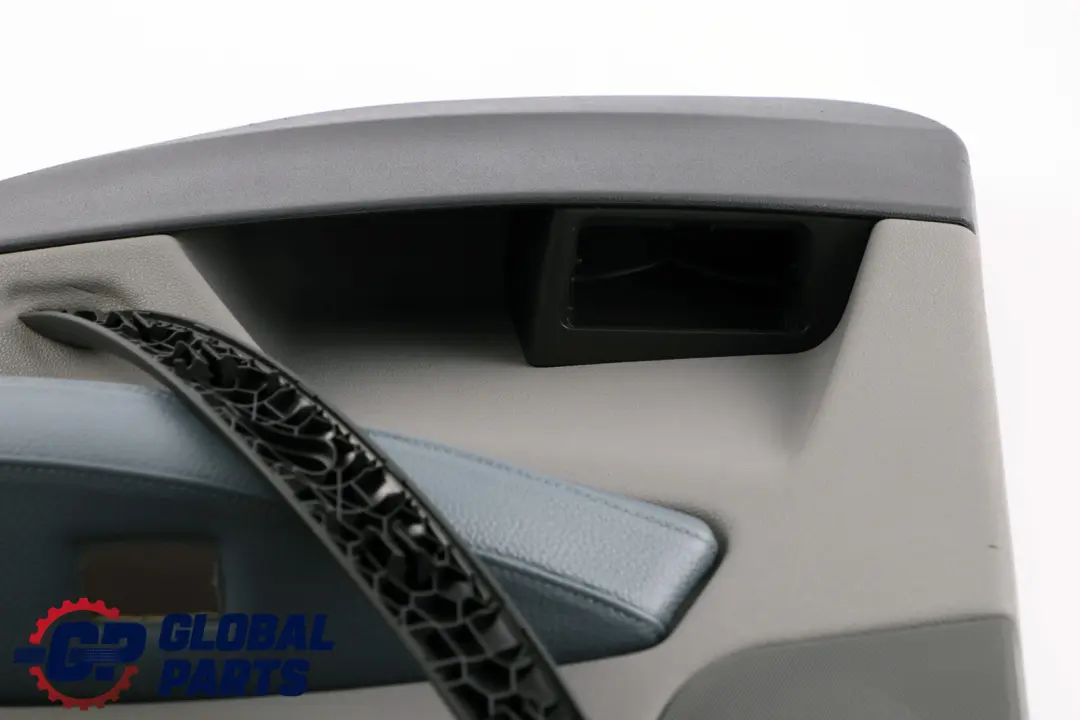 Right O/S Door Card Lining Leather Graublau Grey Blue to BMW X3 Series E83 Rear with Part number 3412942 BMW X3 Series E83 Rear Right O/S Door Card Lining Leather Graublau Grey Blue - SKU 3412994 - Part number 3412942