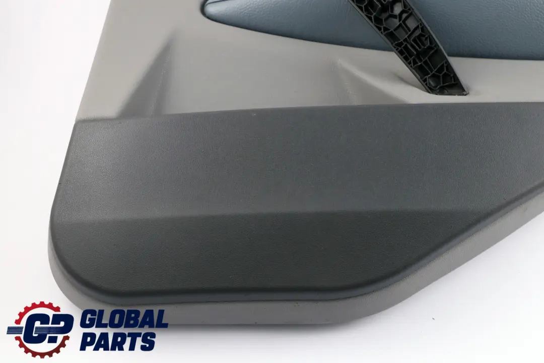 Right O/S Door Card Lining Leather Graublau Grey Blue to BMW X3 Series E83 Rear with Part number 3412942 BMW X3 Series E83 Rear Right O/S Door Card Lining Leather Graublau Grey Blue - SKU 3412994 - Part number 3412942