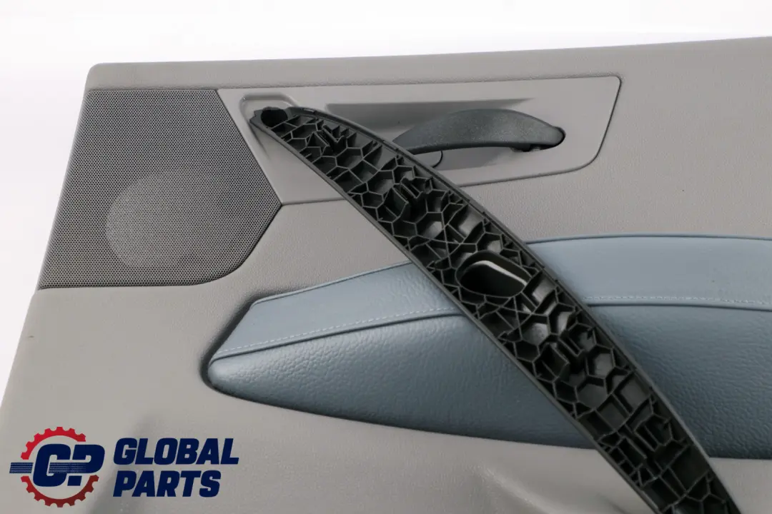 Right O/S Door Card Lining Leather Graublau Grey Blue to BMW X3 Series E83 Rear with Part number 3412942 BMW X3 Series E83 Rear Right O/S Door Card Lining Leather Graublau Grey Blue - SKU 3412994 - Part number 3412942