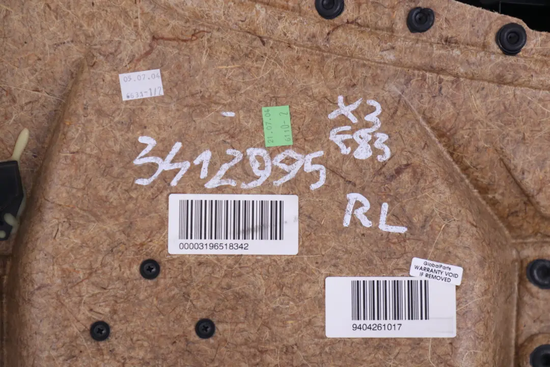  *BMW X3 er E83 Türverkleidung Hinten Links Leder Sandbeige Hell Beige - SKU 3412995 - Teilenummer 3412995