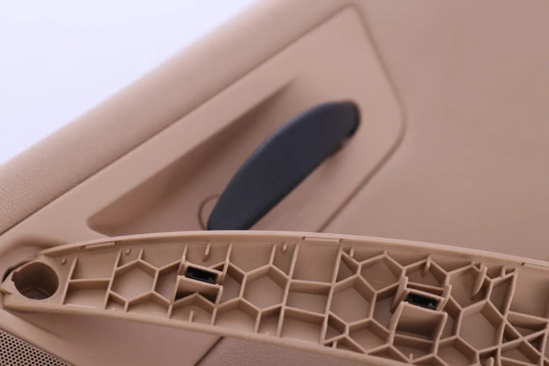 Right O/S Door Card Lining Leather Sandbeige Hell Beige to BMW X3 E83 Rear with Part number 3412996 BMW X3 E83 Rear Right O/S Door Card Lining Leather Sandbeige Hell Beige - SKU 3412996 - Part number 3412996