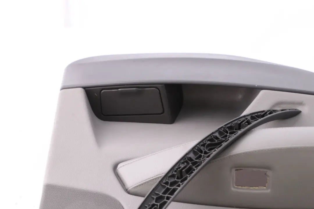 Left N/S Door Card Lining Leather Ambiente Grey Black to BMW X3 Series E83 Rear with Part number 3415905 BMW X3 Series E83 Rear Left N/S Door Card Lining Leather Ambiente Grey Black - SKU 3412997 - Part number 3415905