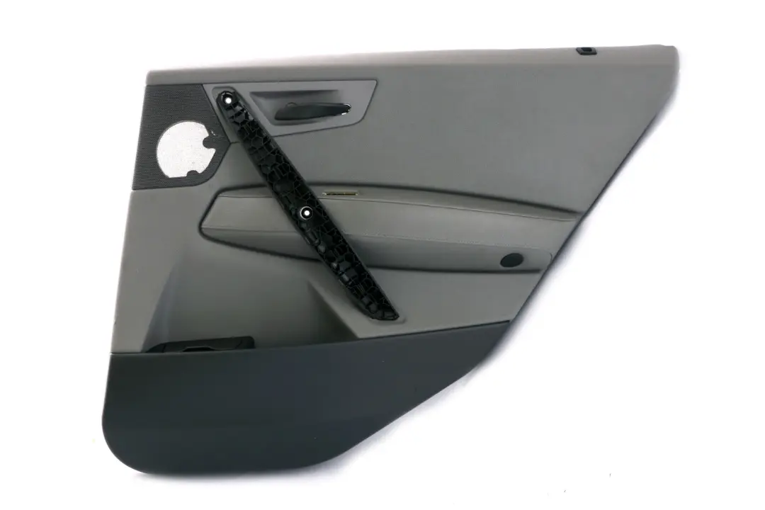 Right O/S Door Card Lining Leather Ambiente Grey Black to BMW X3 Series E83 Rear with Part number 3412998 BMW X3 Series E83 Rear Right O/S Door Card Lining Leather Ambiente Grey Black - SKU 3412998 - Part number 3412998