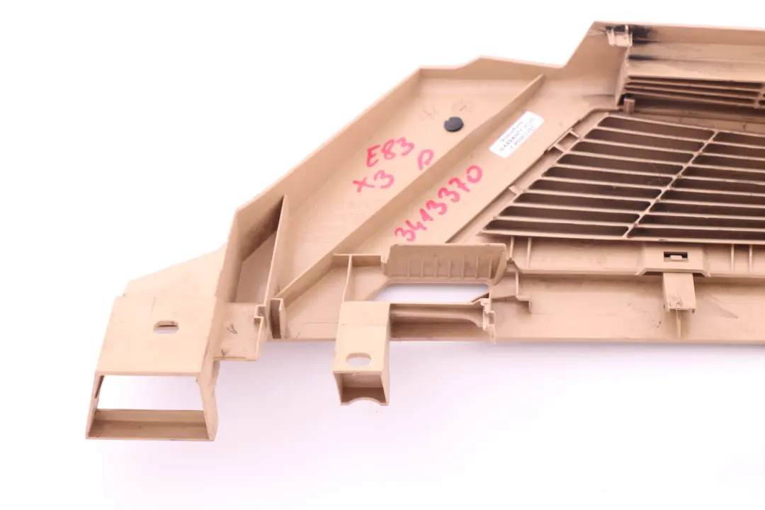 BMW X3 Series E83 Lateral Trunk Floor Vent Louvre Sandbeige Beige Right O/S - SKU 3413370 - Part number 3413370