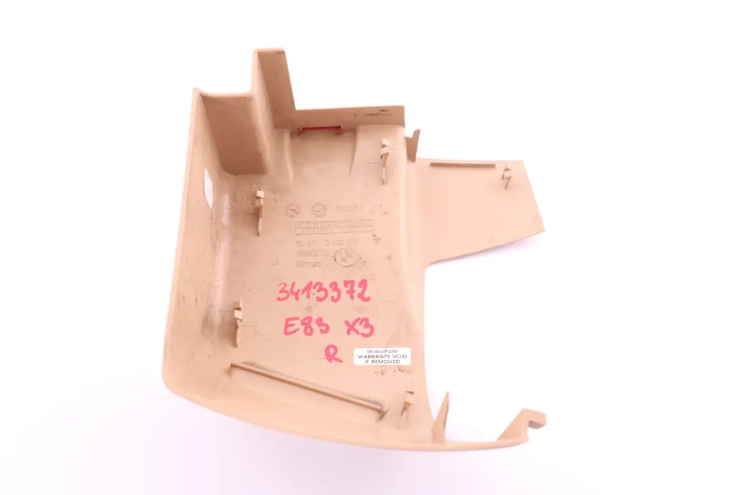 Belt Reel Right Sandbeige Beige O/S 3400512 to BMW X3 Series E83 Cover with Part number 3413372 BMW X3 Series E83 Cover Belt Reel Right Sandbeige Beige O/S 3400512 - SKU 3413372 - Part number 3413372