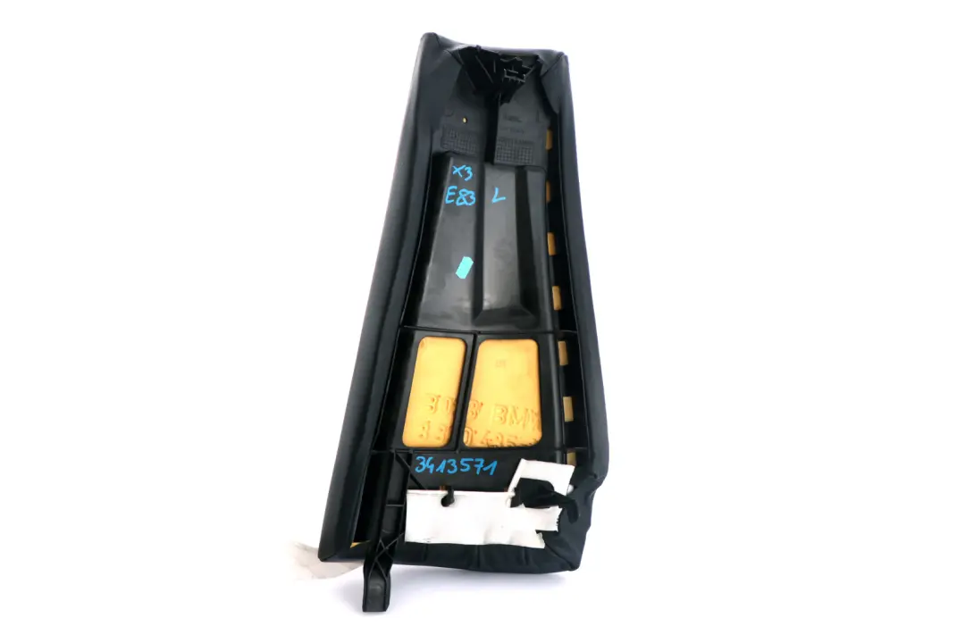 Sitzverkleidung Seitenteil Sitz Hinten Links Schwarz Leder 3330437 für BMW X3 er E83 mit Teilenummer 5220 3413571 BMW X3 er E83 Sitzverkleidung Seitenteil Sitz Hinten Links Schwarz Leder 3330437 - SKU 3413571 - Teilenummer 5220 3413571
