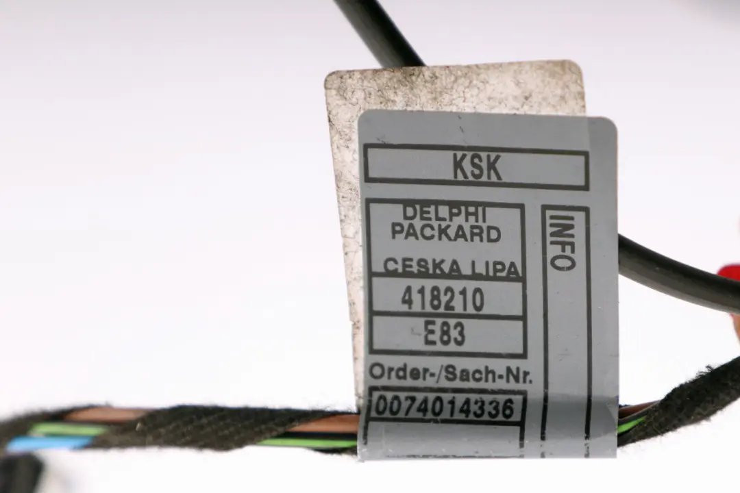 BMW E83 Parachoques Trasero Cableado PDC Gancho de Remolque - SKU 3413934 - Número de pieza 3413934