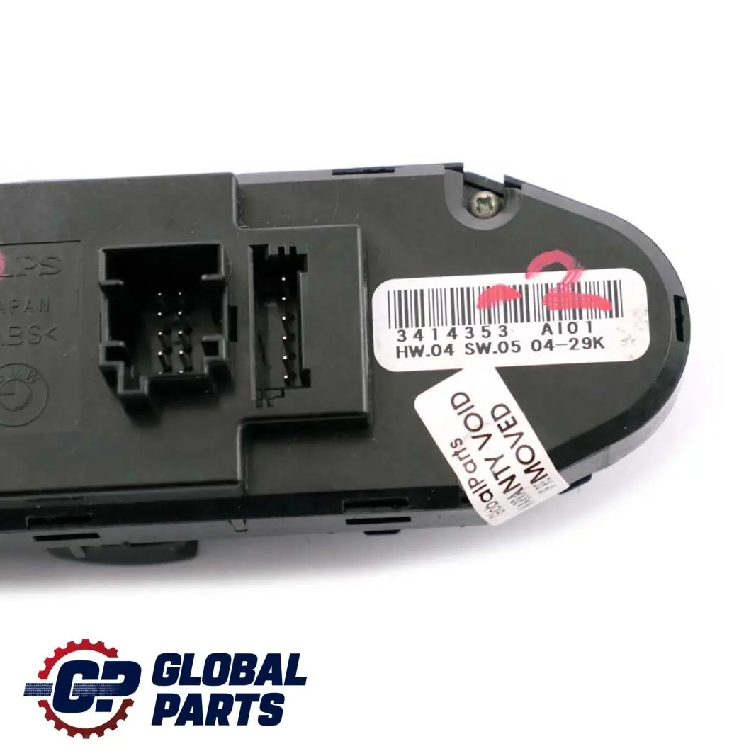 BMW X3 Series E83 2 Driver'S Side Window Lifter Switch Noir - SKU 3414353-2 - Numéro de pièce 3414353