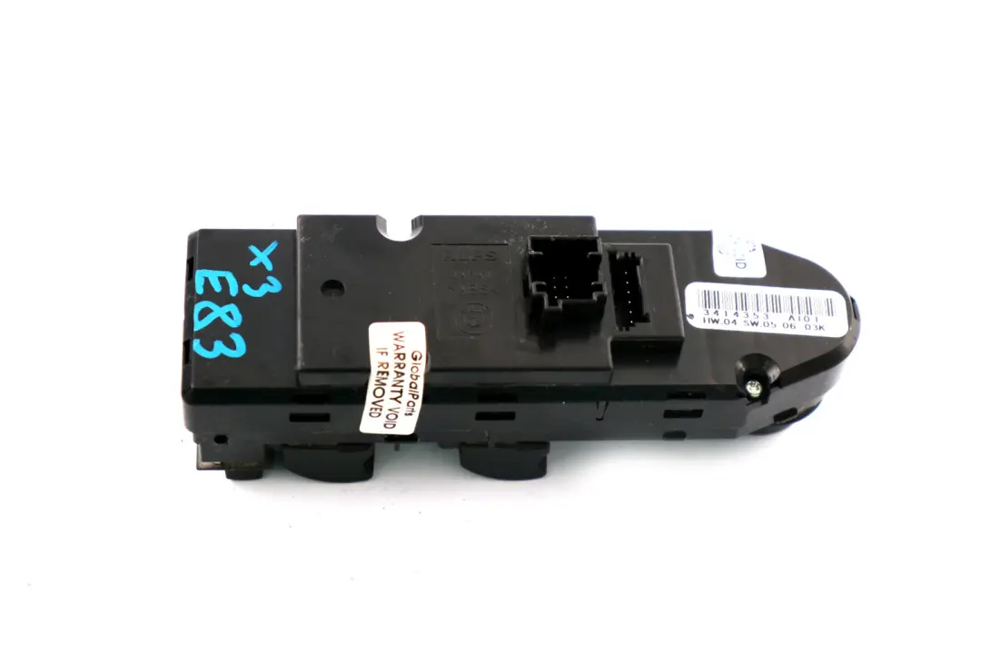 BMW X3 Series E83 Driver's Side O/S Window Lifter Switch Black - SKU 3414353 - Part number 3414353