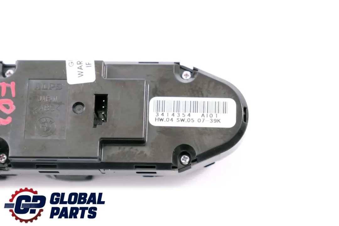 BMW X3 E83 E83N LCI Interruptor elevalunas del lado del conductor negro - SKU 3414354 - Número de pieza 3414354