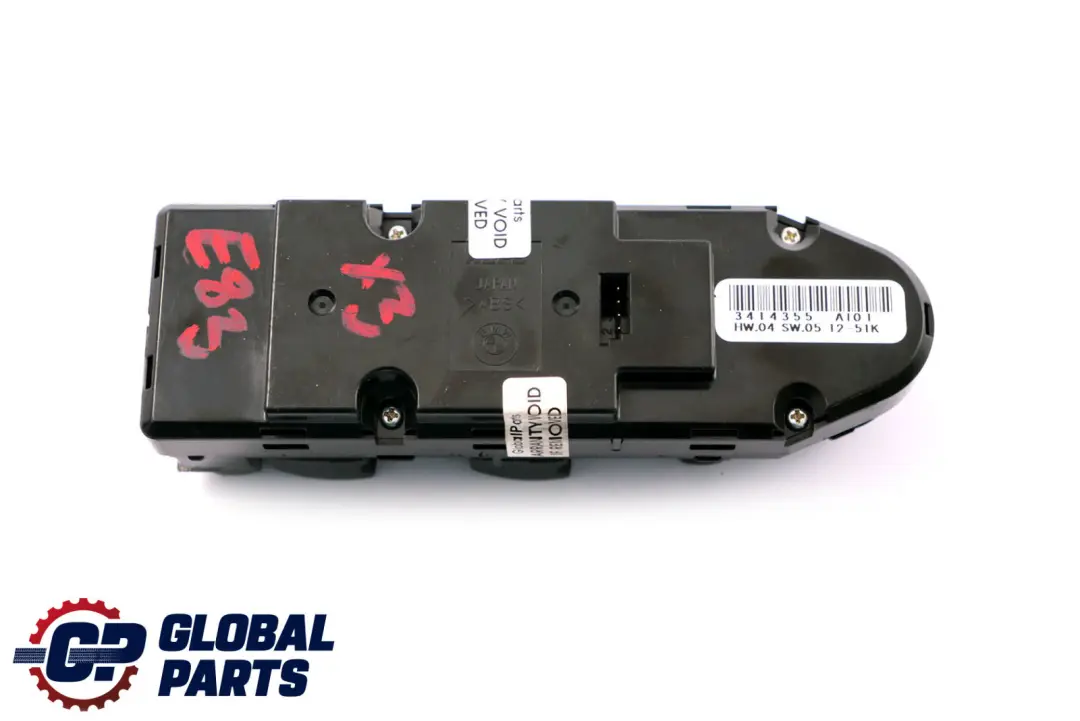 Fold Driver's Side Window Lifter Switch Black to BMW X3 E83 Power with Part number 3414355 BMW X3 E83 Power Fold Driver's Side Window Lifter Switch Black - SKU 3414355 - Part number 3414355