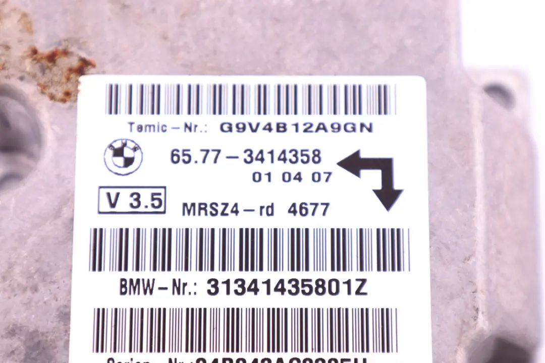 Airbag Sensor Control Module 6577 to BMW X3 Series E83 with Part number 3414358 BMW X3 Series E83 Airbag Sensor Control Module 6577 - SKU 3414358 - Part number 3414358