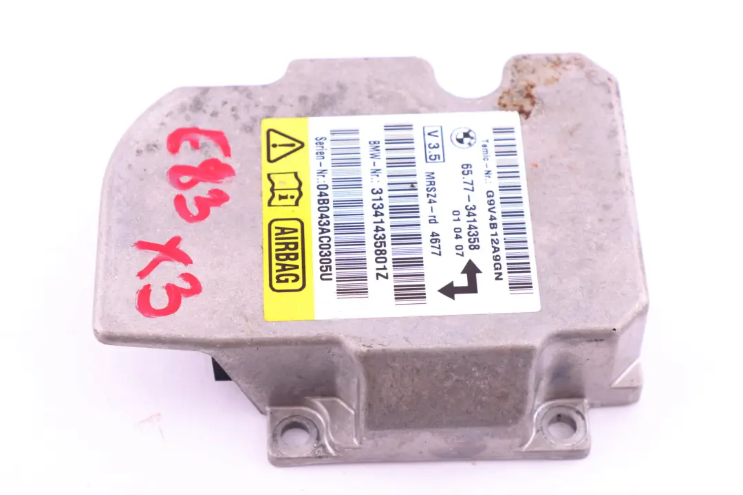 Airbag Sensor Control Module 6577 to BMW X3 Series E83 with Part number 3414358 BMW X3 Series E83 Airbag Sensor Control Module 6577 - SKU 3414358 - Part number 3414358