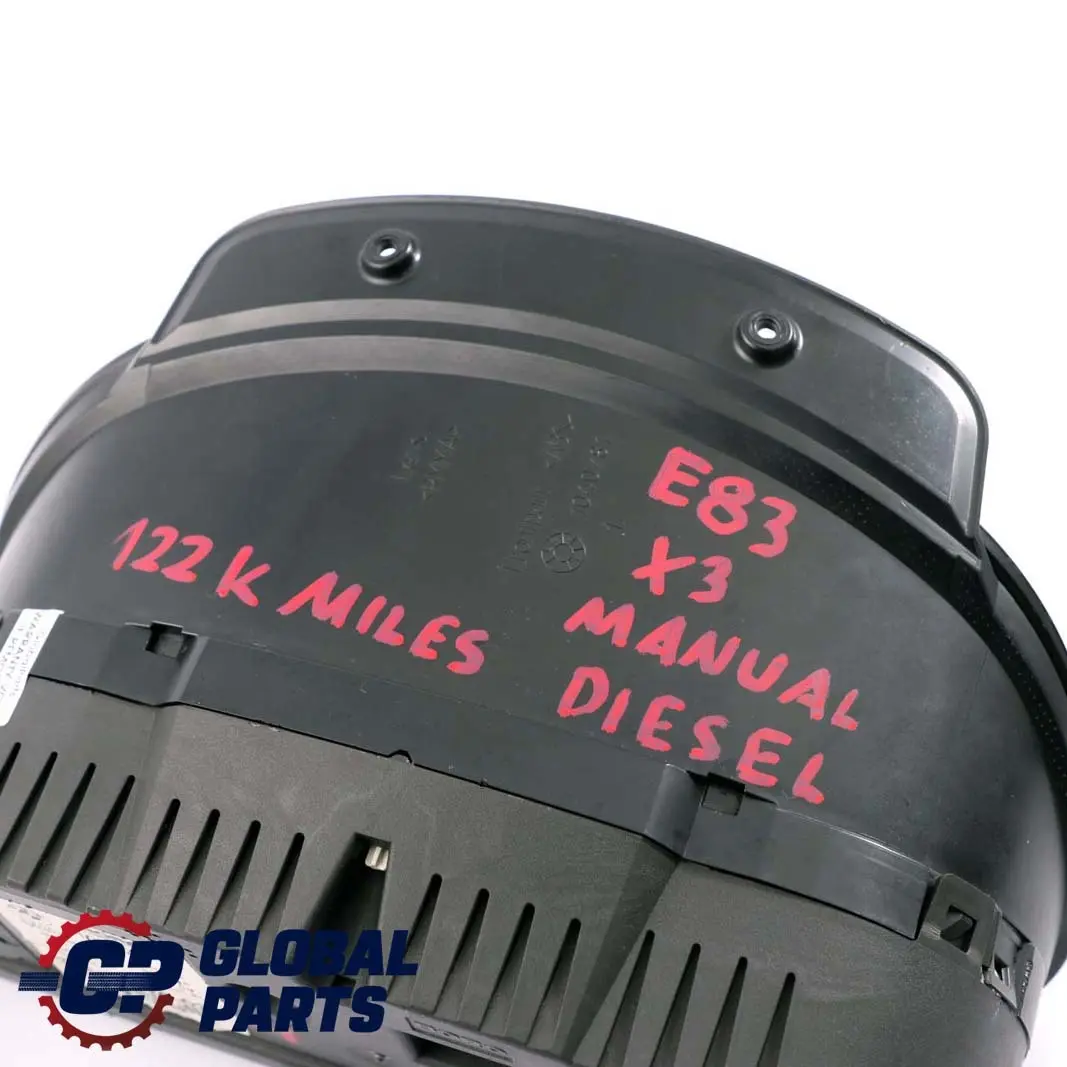 BMW X3 E83 2.0d 3.0d Instrument Cluster Speedo Clocks Diesel Manual MPH - SKU 3414376-1 - Part number 3414376