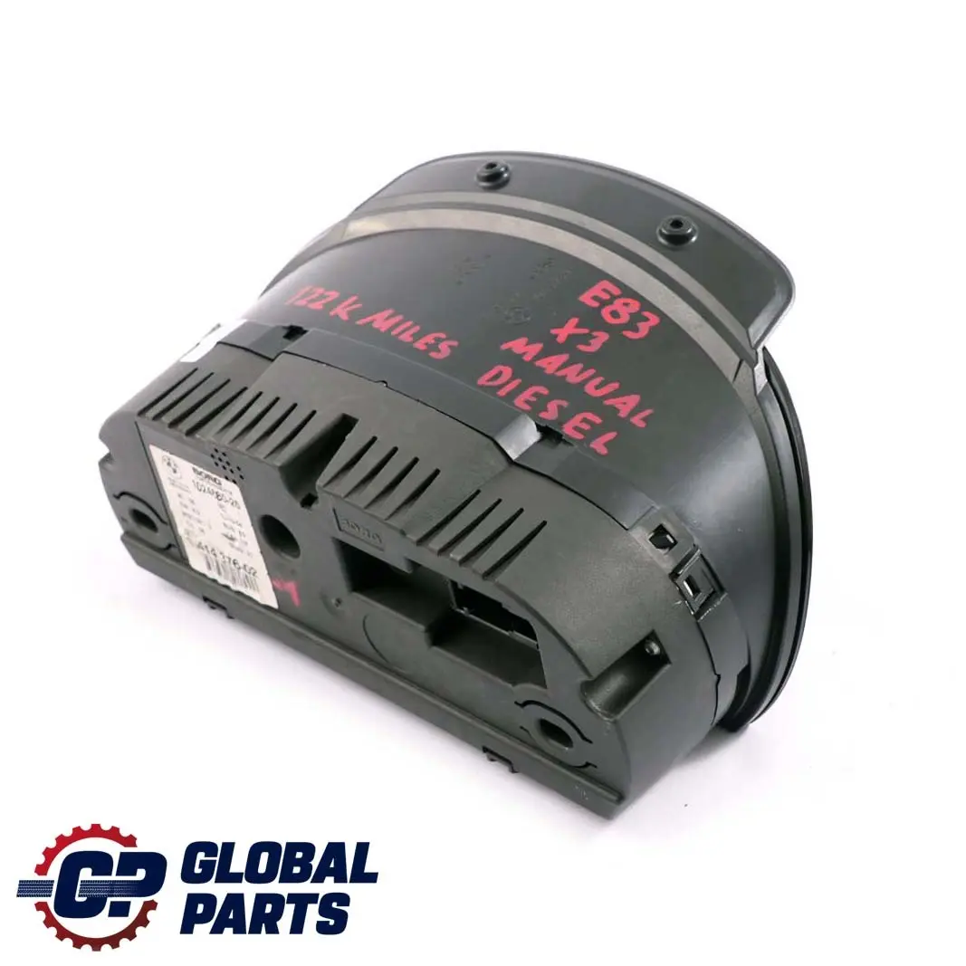 Instrument Cluster Speedo Clocks Diesel Manual MPH to BMW X3 E83 2.0d 3.0d with Part number 3414376 BMW X3 E83 2.0d 3.0d Instrument Cluster Speedo Clocks Diesel Manual MPH - SKU 3414376-1 - Part number 3414376