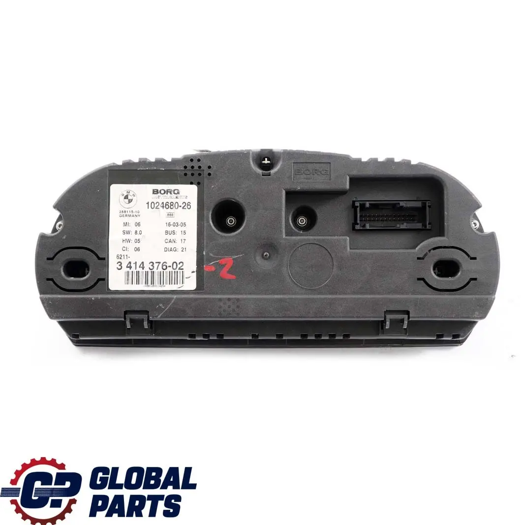 Instrument Cluster Speedo MPH Clocks Manual to BMW X3 E83 Diesel 2.0d 3.0d with Part number 3414376 BMW X3 E83 Diesel 2.0d 3.0d Instrument Cluster Speedo MPH Clocks Manual - SKU rhd-3414376-2 - Part number 3414376