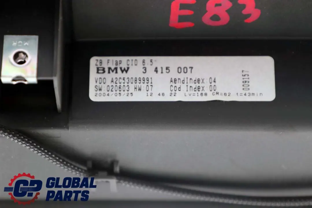 BMW X3 Series E83 Boardmonitor Central Information Display 6,5" Screen - SKU 3415007-1 - Part number 3415007