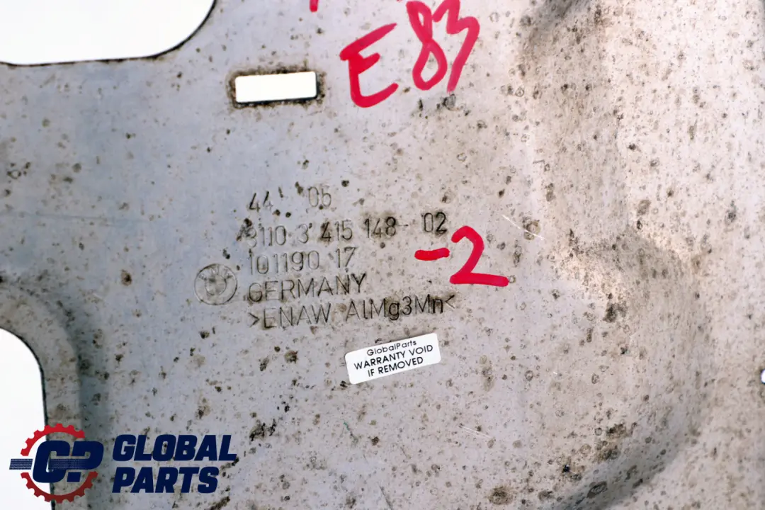 Abdeckung Verstärkungs Platte Verteiler Getriebe Schutz für BMW X3 E83 mit Teilenummer 3415148 BMW X3 E83 Abdeckung Verstärkungs Platte Verteiler Getriebe Schutz - SKU 3415148-2 - Teilenummer 3415148