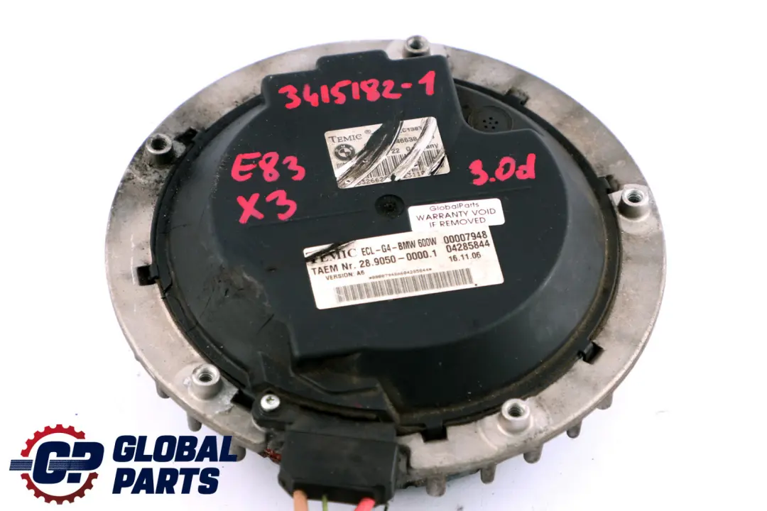 Cooling Radiator Fan Motor Unit to BMW X3 E83 3.0d Engine with Part number 3415182 BMW X3 E83 3.0d Engine Cooling Radiator Fan Motor Unit - SKU 3415182-1 - Part number 3415182