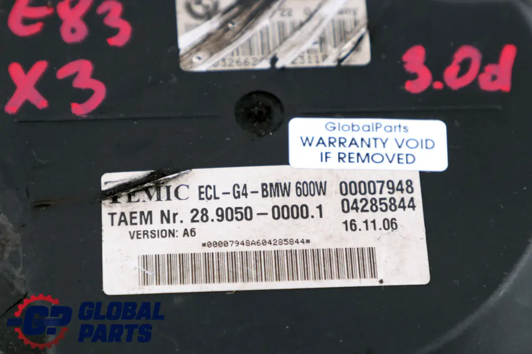 Raffreddamento Motore Radiatore Ventola Unità per BMW X3 E83 3.0D con numero di parte 3415182 BMW X3 E83 3.0D Raffreddamento Motore Radiatore Ventola Unità - SKU 3415182-1 - Numero di parte 3415182