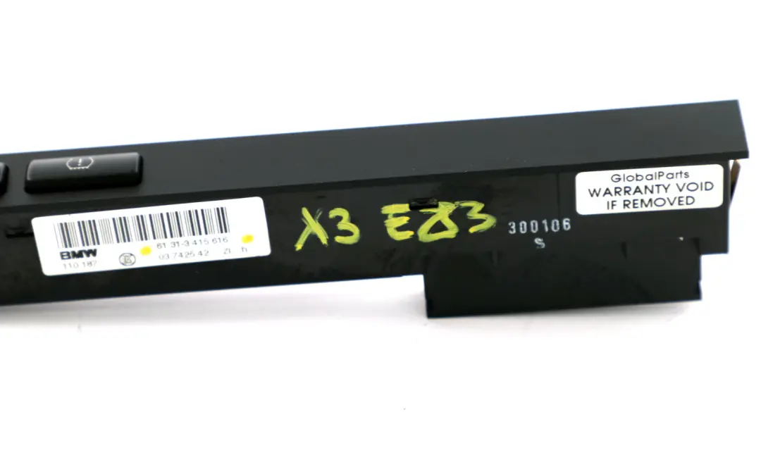 Console Centrale Interrupteur DSC Panneau pour BMW X3 E83 à propos du numéro de pièce 3415616 BMW X3 E83 Console Centrale Interrupteur DSC Panneau - SKU 3415616 - Numéro de pièce 3415616