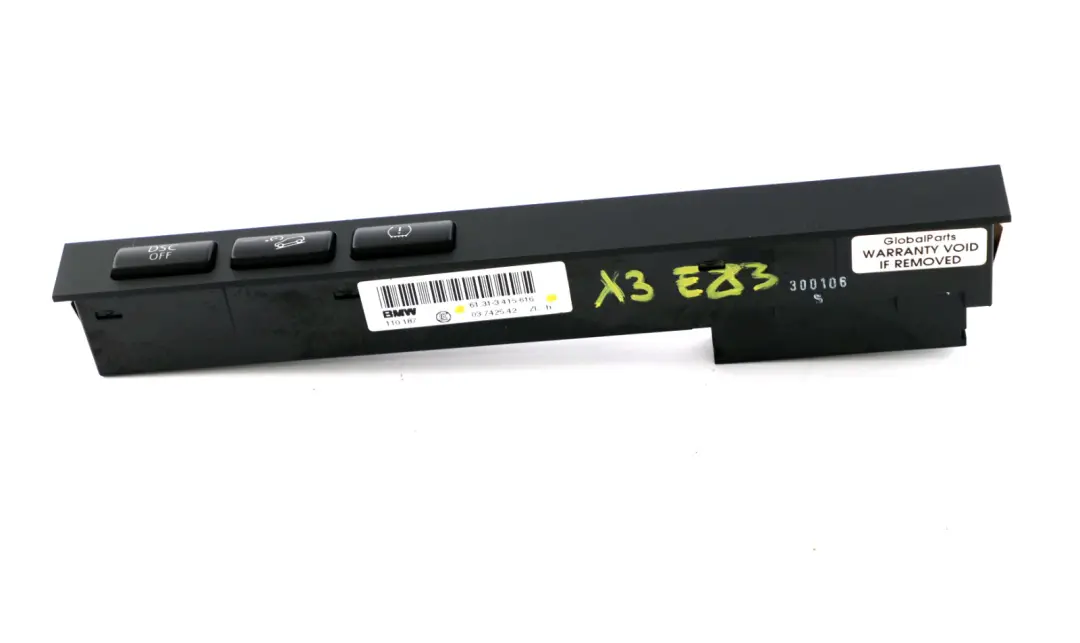 Consola Central Interruptor DSC Panel para BMW X3 E83 con número de pieza 3415616 BMW X3 E83 Consola Central Interruptor DSC Panel - SKU 3415616 - Número de pieza 3415616