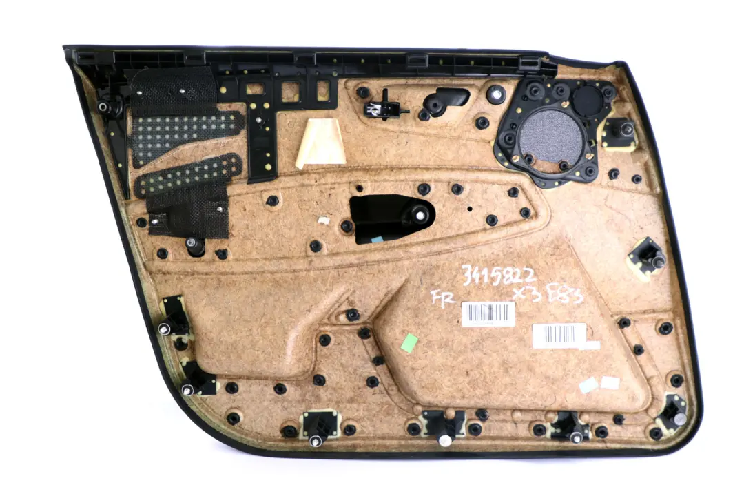 BMW X3 E83 Garniture De Carte De Porte Avant Droite En Tissu Noir - SKU 3415822 - Numéro de pièce 3415822