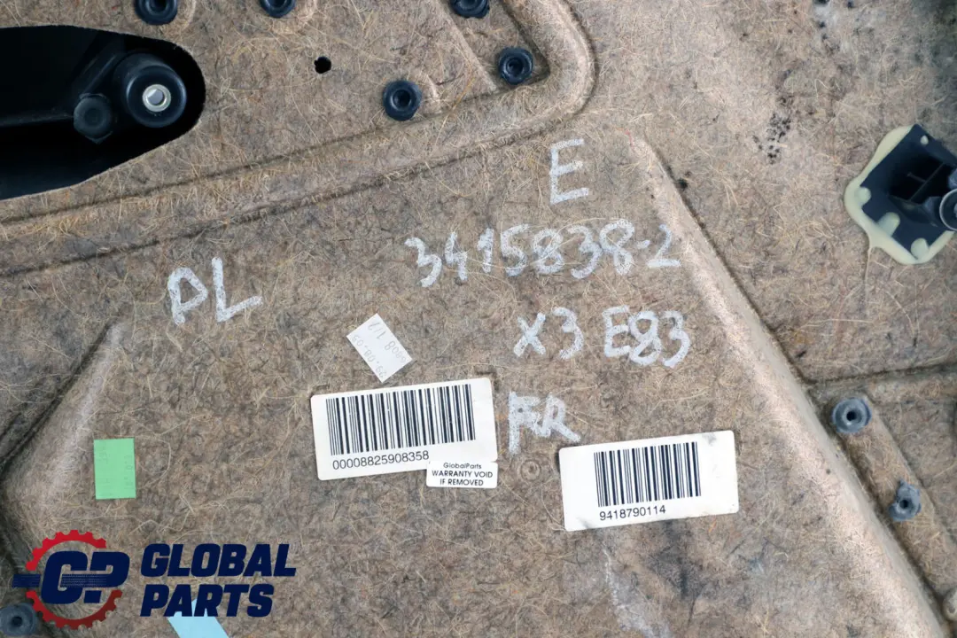 Delantero Derecho Forro Tarjeta Puerta Cuero Ambiente Gris Grau para BMW E83 2 con número de pieza 3415838 BMW E83 2 Delantero Derecho Forro Tarjeta Puerta Cuero Ambiente Gris Grau - SKU 3415838-2 - Número de pieza 3415838