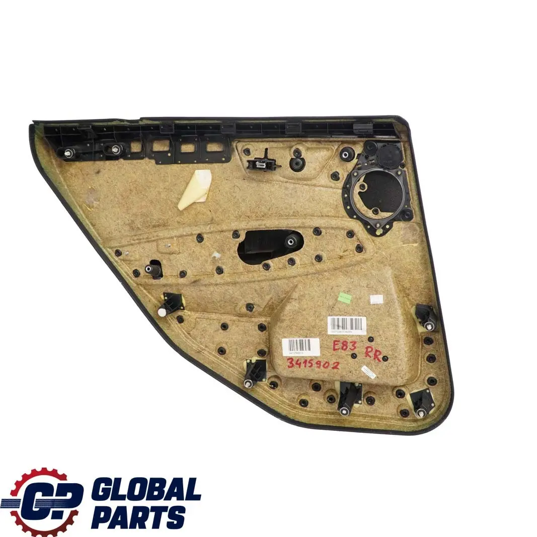 BMW E83 Trasera Derecha O / S Tarjeta De Puerta Forro Cuero Negro Gris Azul - SKU 3415902 - Número de pieza 3415902
