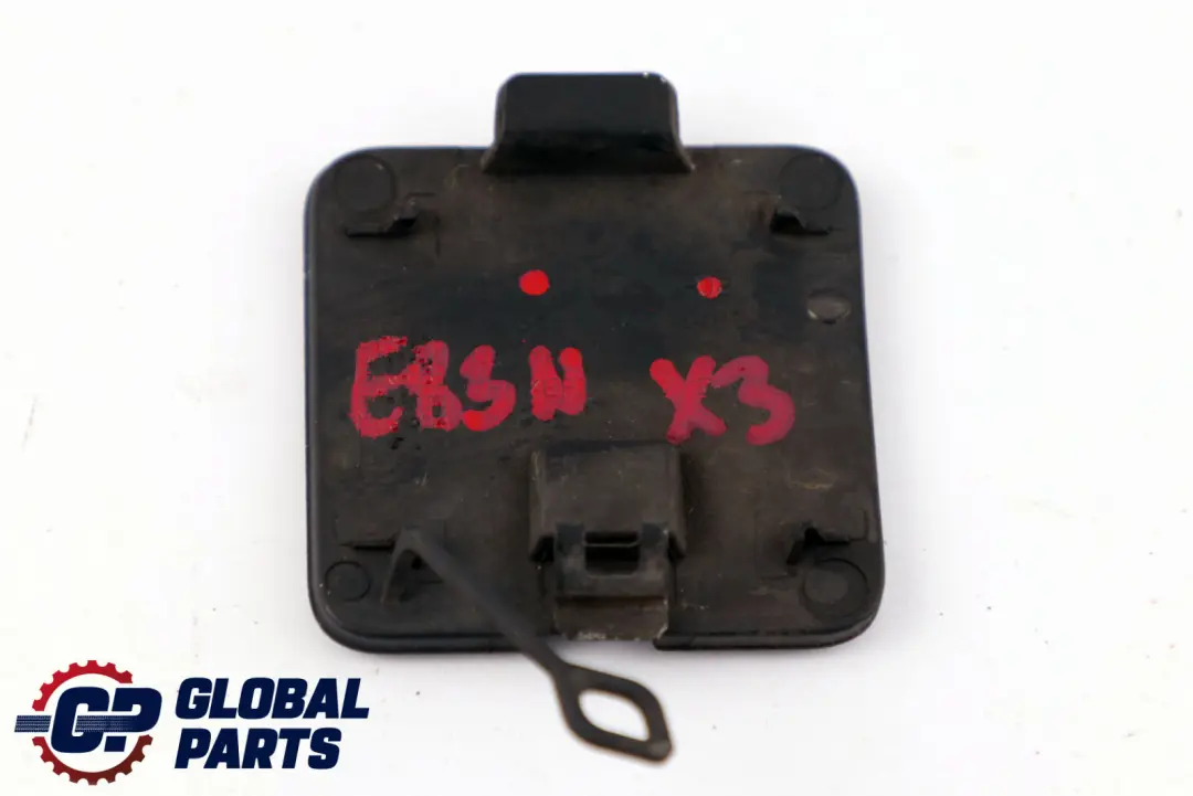 Towing Eye Hitch Cover Front Bumper Primed Black to BMW X3 E83 LCI with Part number 3416210 BMW X3 E83 LCI Towing Eye Hitch Cover Front Bumper Primed Black - SKU 3416210 - Part number 3416210