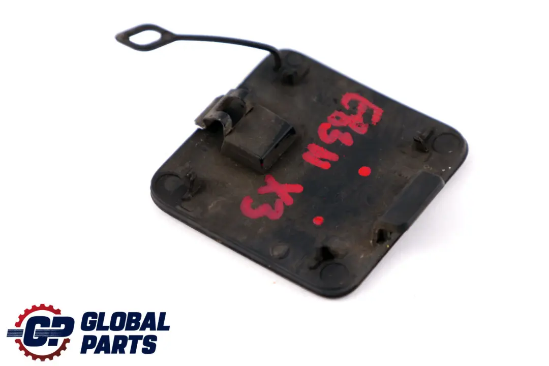 Towing Eye Hitch Cover Front Bumper Primed Black to BMW X3 E83 LCI with Part number 3416210 BMW X3 E83 LCI Towing Eye Hitch Cover Front Bumper Primed Black - SKU 3416210 - Part number 3416210