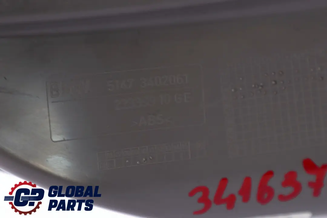 Striscia Copertura Ingresso Posteriore Sinistro Grigio 3402061 per BMW X3 E83 con numero di parte 3416379 BMW X3 E83 Striscia Copertura Ingresso Posteriore Sinistro Grigio 3402061 - SKU 3416379 - Numero di parte 3416379