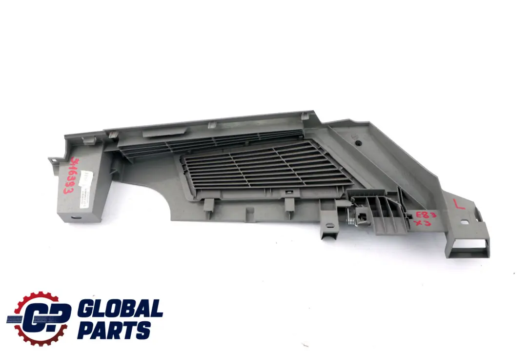 Lateral Trunk Floor Left Vent Louvre Grau Grey N/S to BMW X3 Series E83 with Part number 3508763 BMW X3 Series E83 Lateral Trunk Floor Left Vent Louvre Grau Grey N/S - SKU 3416393 - Part number 3508763