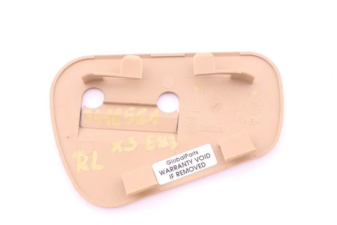 Left Rear Seat Catch Cover Trim Beige N/S 8262249 to BMW X3 Series E83 with Part number 3416561 BMW X3 Series E83 Left Rear Seat Catch Cover Trim Beige N/S 8262249 - SKU 3416561 - Part number 3416561