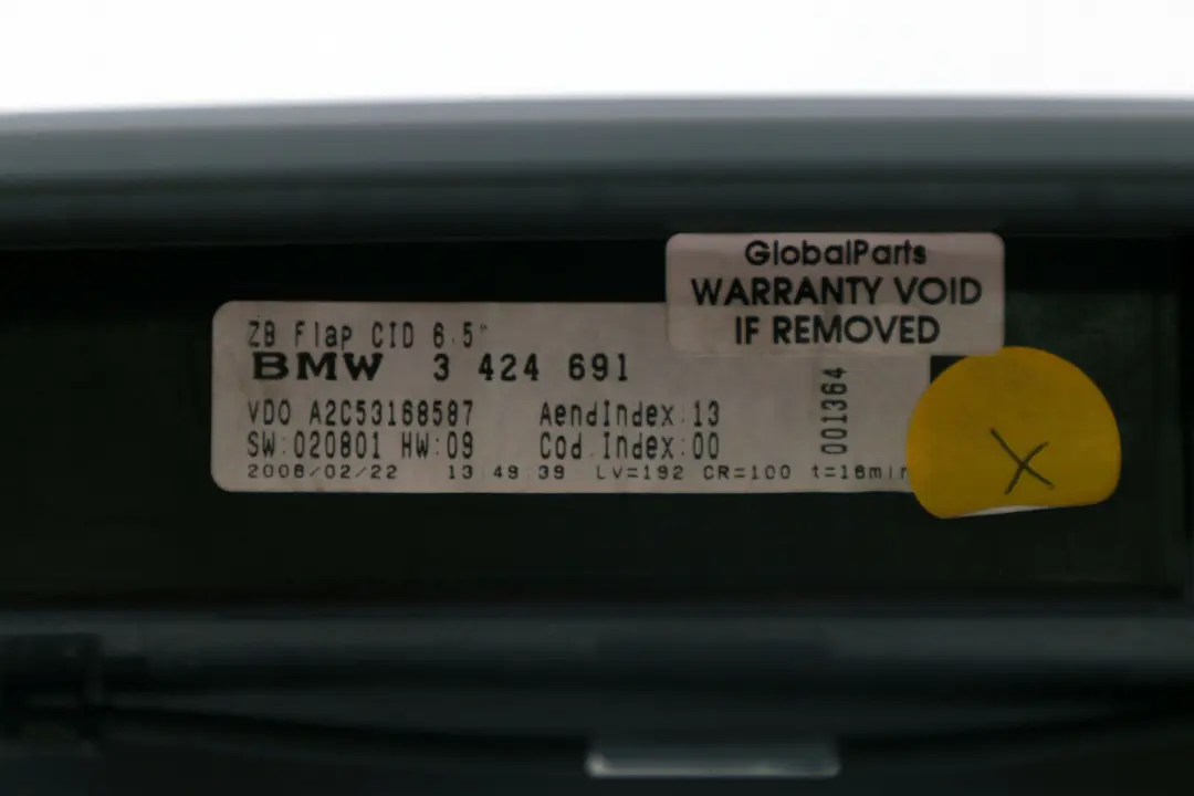 BMW X3 Series E83 Boardmonitor Central Information Display Screen 6,5" - SKU 3417417 - Part number 3417417